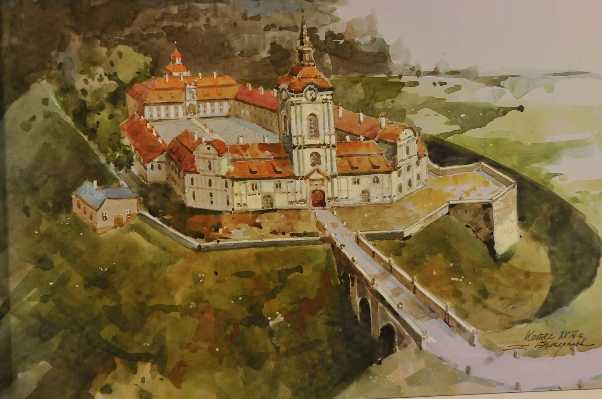 Корецький замок — художня реконструкція — Західна Україна
