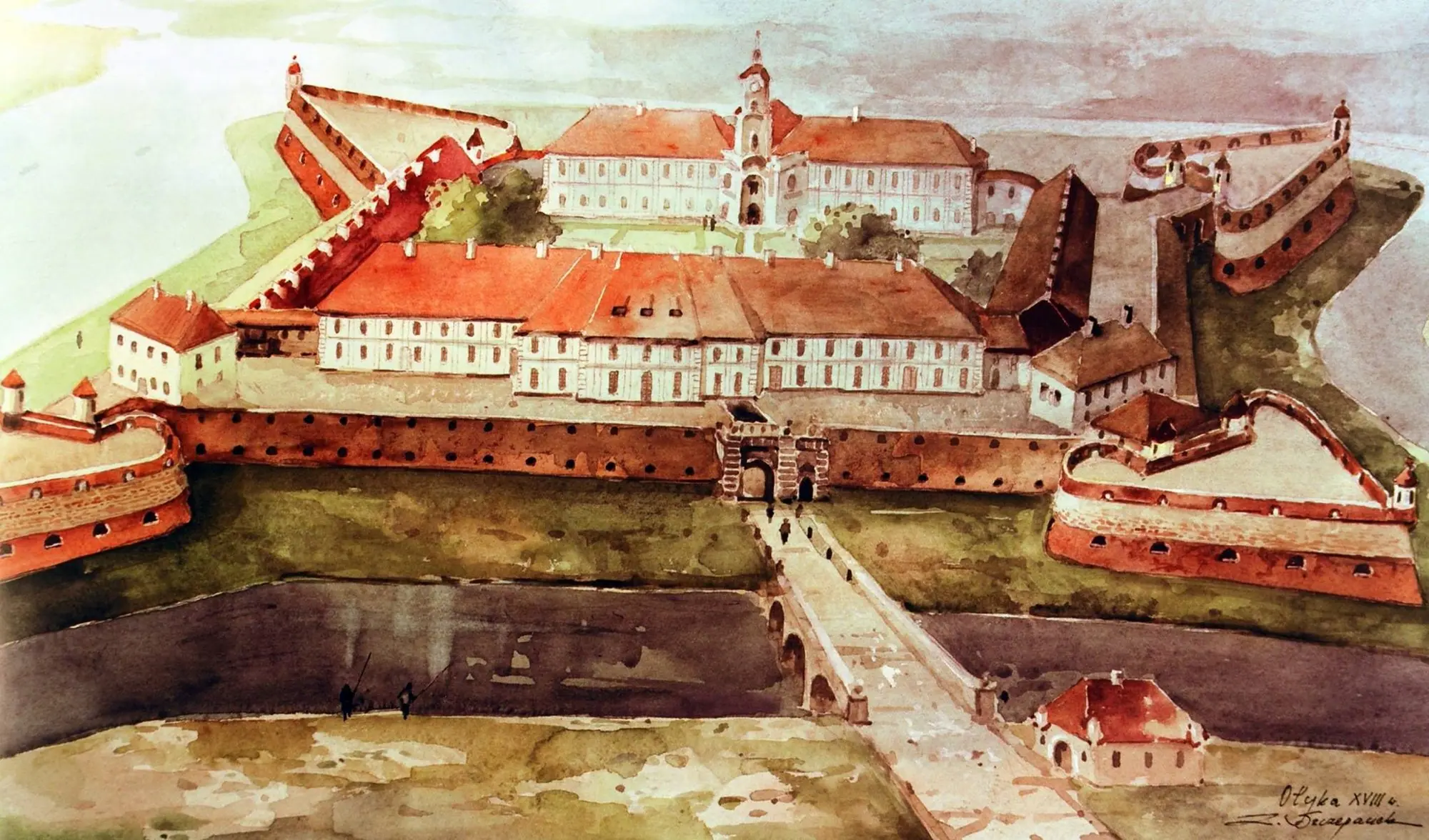 Олицький замок — художня реконструкція — Західна Україна