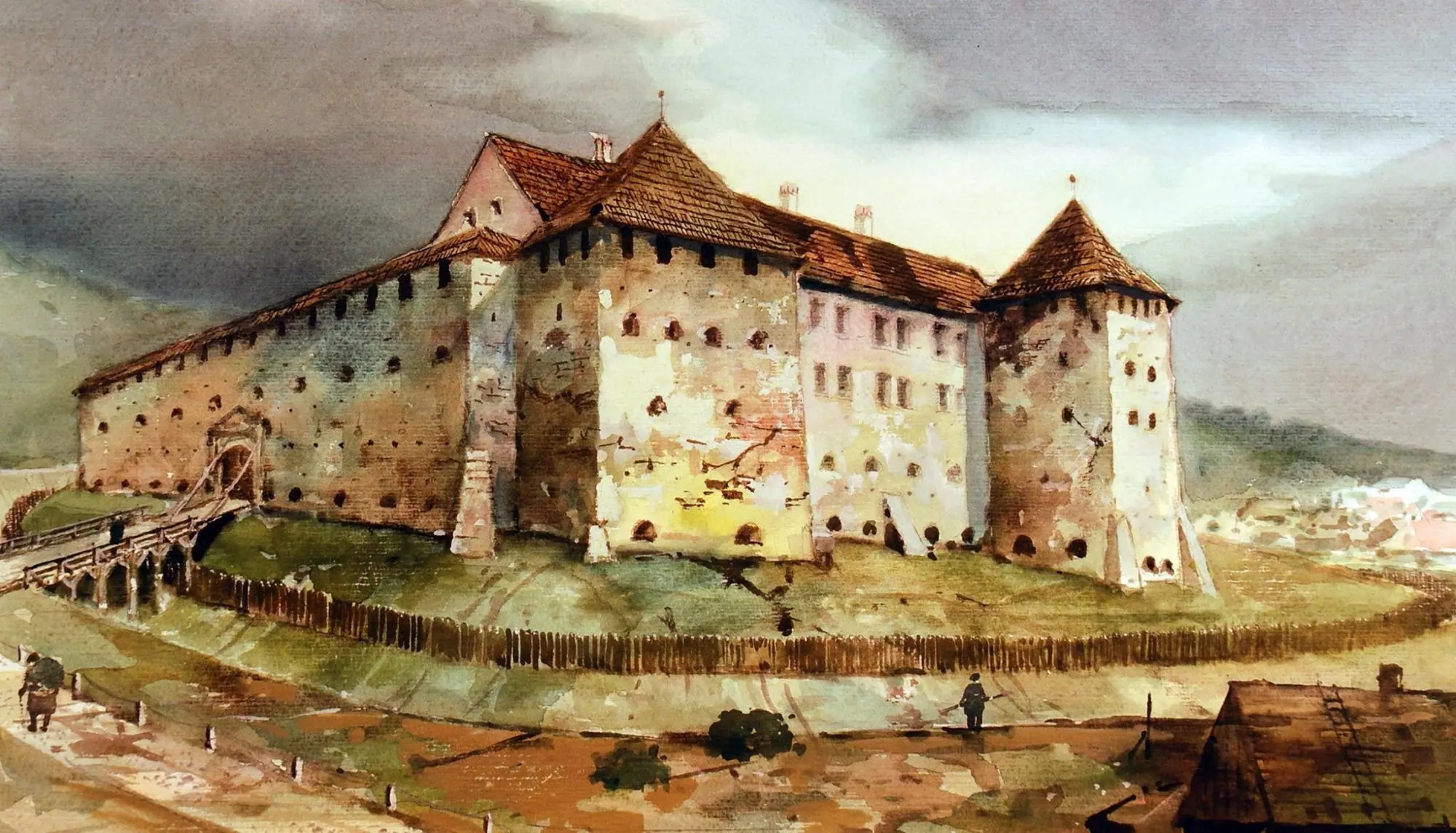 Чортківський замок — художня реконструкція — Західна Україна