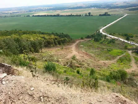 Вид із гори на поля — Дунаїв