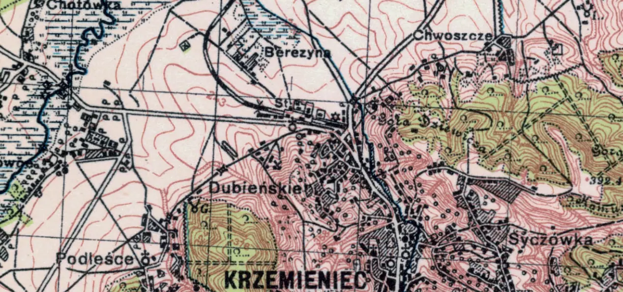 Стара польська карта: Krzemieniec — Кременець