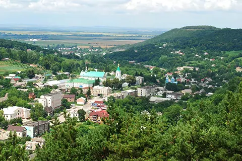 Панорама Кременця з гори — Кременець