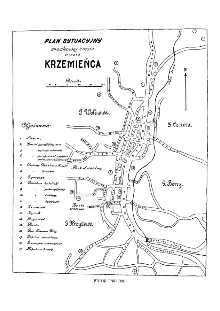 «Plan orientacyjny Krzemieńca» — орієнтаційний план Кременця «Plan orientacyjny Krzemieńca» — орієнтаційний план Кременця — Кременець