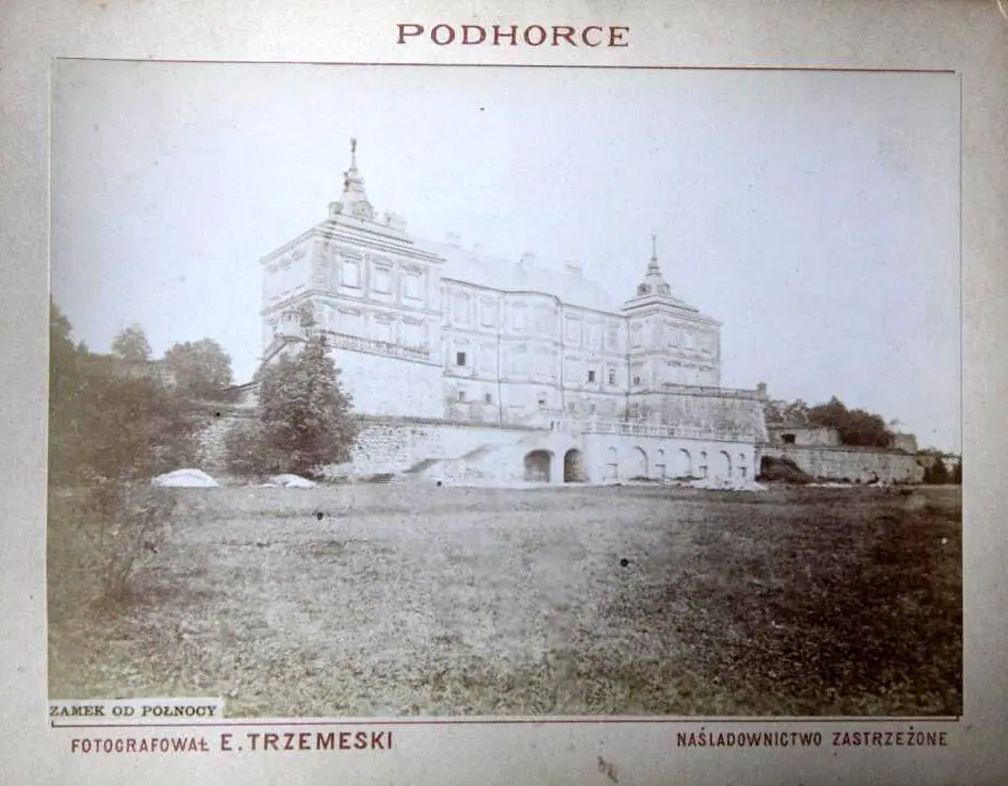 Підгірці: замок і костел на старих фото Е. Тшемеського — Підгірці, XIX ст.